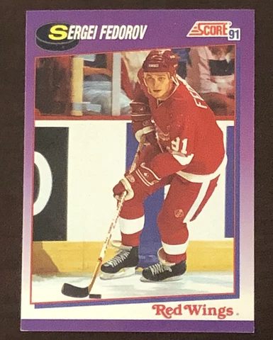 1991 Detroit Red Wings Sergei Fedorov NHL Card #250 Cover