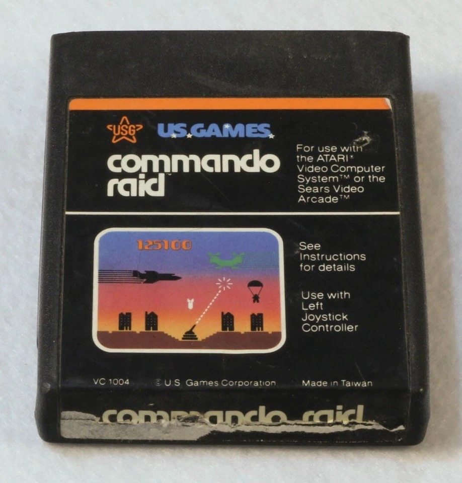 Atari 2600 Game Tested & Working Commando Raid By U.S. Games - Image 1 of 1