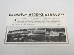 G292 Postcard Museum of Science & Industry Technical Ascent of Man advertisement - Picture 1 of 2