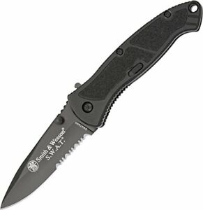 Smith & Wesson SWATMB 7.5in S.S. Assisted Opening Knife with 3.2in Serrated Drop