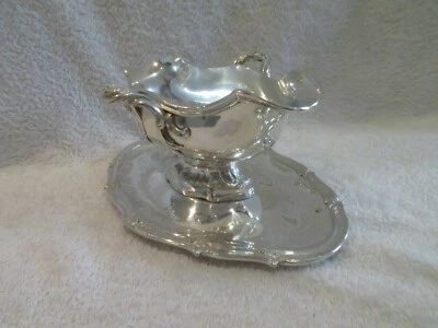 Magnífico barco salsa francés 1900 plata esterlina rococó san Henin Foto 1 de 4