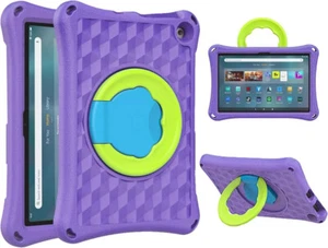 Riaour Kids Case for 10" Tablet 2023/2021 Shockproof Anti-Slip Purple Cover - Picture 1 of 5