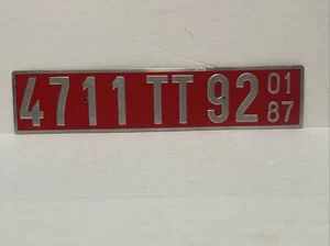 VINTAGE 1987 PARIS FRANCE LICENSE PLATE. AUTHENTIC 01/1987 PARIS FRANCE LICENSE - Picture 1 of 24