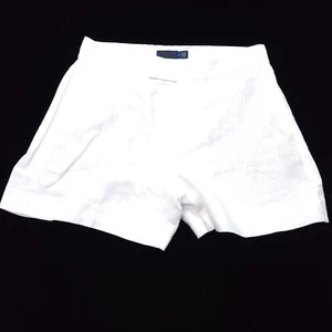 NEW! POLO RALPH LAUREN 100% LINEN WOMENS SHORTS -0- WHITE LIGHTWEIGHT SUMMER - Picture 1 of 10