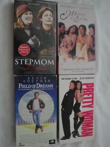 Lot of 4 VHS StepMom (sealed) Field of Dreams Pretty Woman Waiting To Exhale - Picture 1 of 10