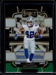 2023 Panini Select - Concourse Deuce Vaughn #28 Black & Green Prizm Die-Cut (RC) - Picture 1 of 2