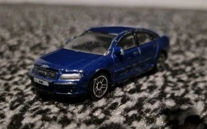 Realtoy Audi A8 Model Kit 1/63 Scale Blue Die Cast Loose Play Worn - Picture 1 of 6