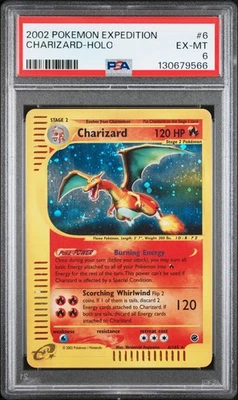 PSA 6 Pokemon Charizard 6/165 Expedition Holo - Image 1 of 4