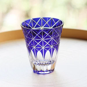 Edo Kiriko MG-5 Sake Cup “Hishirin” – Hand-Cut Japanese Glass 85 ml【DDP US】 - Picture 1 of 2