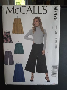 McCall's M7475 Misses 6 to 14 Skirts, Shorts and Culottes Sewing Pattern New - Picture 1 of 3