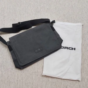 Skorch Messenger/Laptoptasche grau Stoff Fronttaschen mit Markenstaubbeutel - Bild 1 von 10