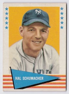 1961 Fleer Baseball Greats Hal Schumacher #137 Poor Condition LOW GRADE - Picture 1 of 2