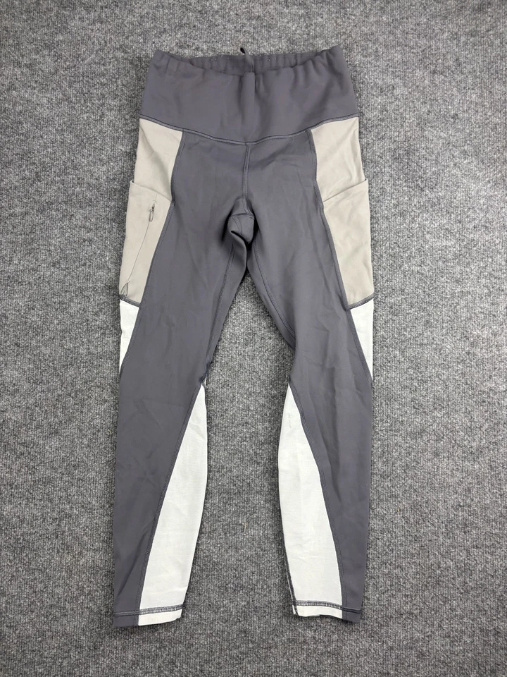 Athleta Leggings Womens Small Gray High Rise Mesh Panel Yoga Pants Activewear - Image 1 of 4