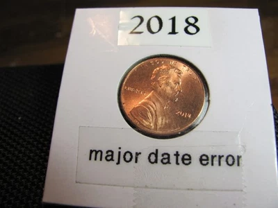 2018 LINCOLN PENNY with MAJOR DATE ERROR No mint mark - Image 1 of 4
