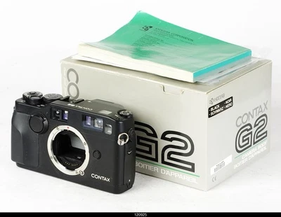 Contax G2 Black Body Rangefinder 35mm Film Camera  w/ Orginal Box Manual - Image 1 of 4