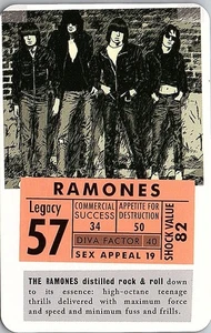 Tarjeta de juego coleccionable The Ramones Music Battle of the Bands - Imagen 1 de 2