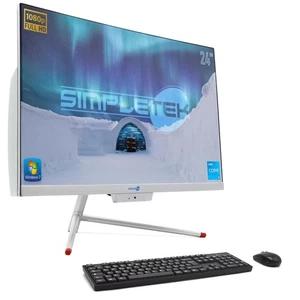 AIO ALL IN ONE I3 24" FULL HD WIN 7 RAM 4GB SSD 120GB PC ORDINATEUR FIXE CURVÉ - Afbeelding 1 van 13