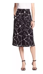 NWT Banana Republic Women Black White Neutral Print Wide Leg Culotte Size 4. $60 - Picture 1 of 5