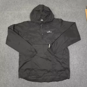 Kathmandu Jacket Mens SMALL Black Anarok 1/4 Zip Windbreaker Hooded rain Size S - Picture 1 of 11