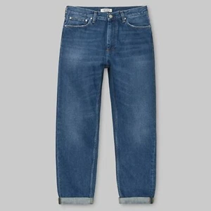 PANTALONE CARHARTT W'PAGE CARROT PANT MABLETON BLUE DARK WASHED NEW JEANS DONNA - Imagen 1 de 4