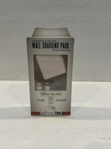 InfiniTek Wall Charging Pack 32 Watt Fast Charge Dual Wall Charger 4 iPhone New - Picture 1 of 2