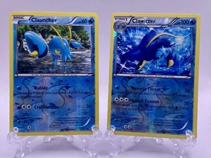 Pokémon TCG Clawitzer 24/111 & Clauncher 23/111 Furious Fists Reverse Holo - LP - Picture 1 of 2