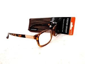 Foster Grant Reading Glasses - Boston Tortoise -1.25 / 1.75 / 2.00 / 2.75 - Picture 1 of 7