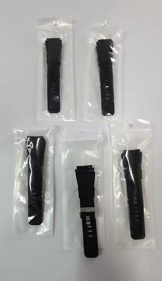 (5 Pack) For Samsung Gear S3, Frontier, 805 Silicone Watch Band 22mm Black - Image 1 of 4