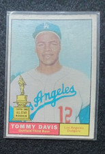 1961 Topps  Baseball Card #168 TONNY DAVIS Dodgers Rookie Card  Excellent