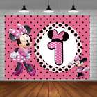 Minnie Princess 1st Party Supplies Happy Birthday Backdrop Baby Shower 7x5ft
