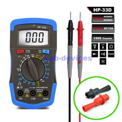 M143 HP-33D Mini Digital Multimeter DMM LCD Voltage Current Resistance BackLight - Image 1 of 4