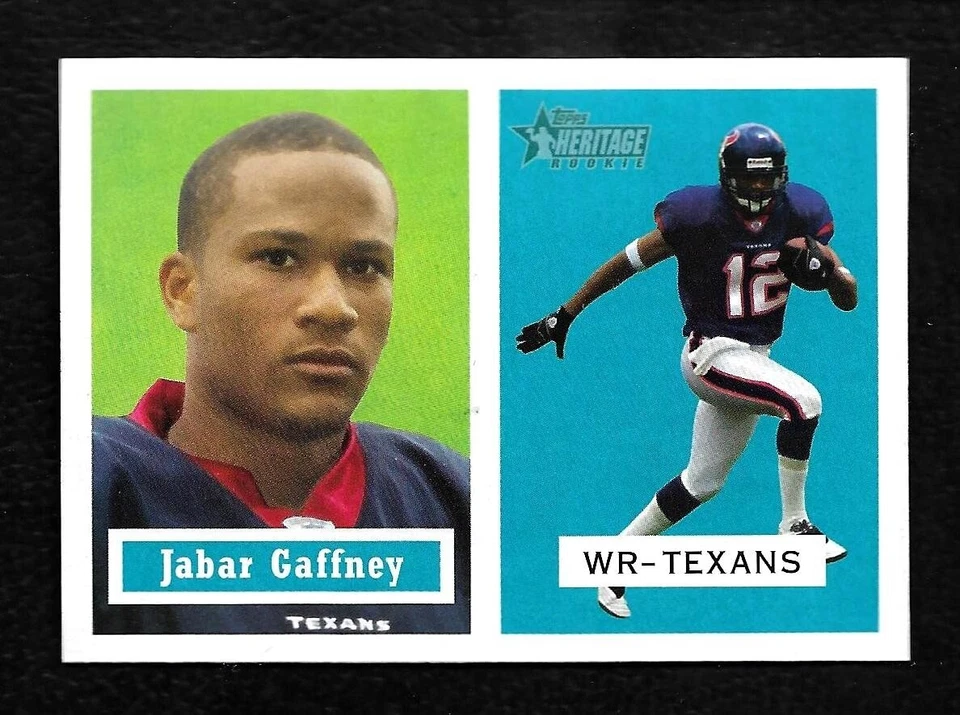 2002 Topps Heritage Football Rookie Card #183 Jabar Gaffney Houston Texans - Image 1 of 3
