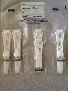 GOLAY & GUIGNARD vintage 18mm straps resin from ‘60s NOS, 2 pcs - Foto 1 di 10