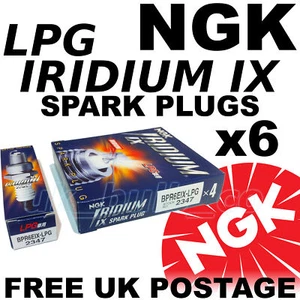 6x NGK IRIDIUM IX LPG SPARK PLUGS BMW 525 2.5 lt E28 81-->88 No. 2347 - Picture 1 of 1