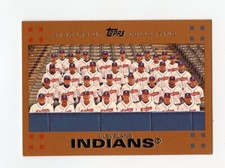 D940 CLEVELAND INDIANS 2007 TOPPS TEAM CARD COPPER BORDER 3/56 #595 SABATHIA