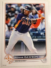 2022 Topps Series 1 Jumbo 5x7 30/49 Ronnie Dawson Astros RC 231