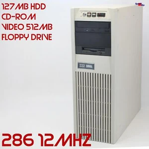 RETRO i80286 INTEL 286 12MHZ COMPUTER PC VINTAGE 127MB HDD CDROM FLOPPY 100% OK! - Bild 1 von 9