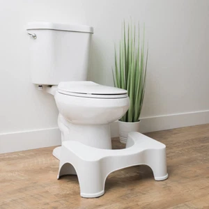 KIDS BATHROOM TOILET STOOL 7 Inch Height, White - Picture 1 of 13