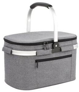 CAMP/OUTDOOR/ Picnic Baskets 32L (Large Grey) - Picture 1 of 5