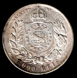 BRASILIEN - 2000 REIS 1889 KM# 485, HOCHWERTIG - Bild 1 von 2