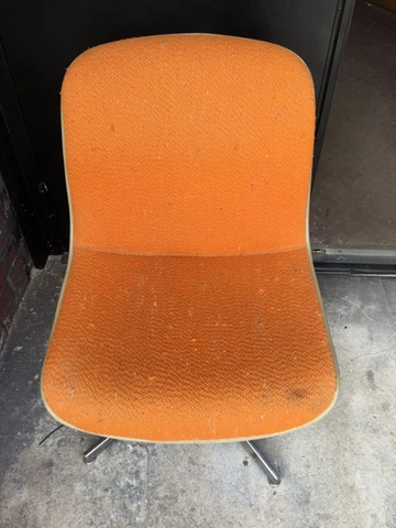 Vintage Steelcase MCM Orange Swivel Chair Cover