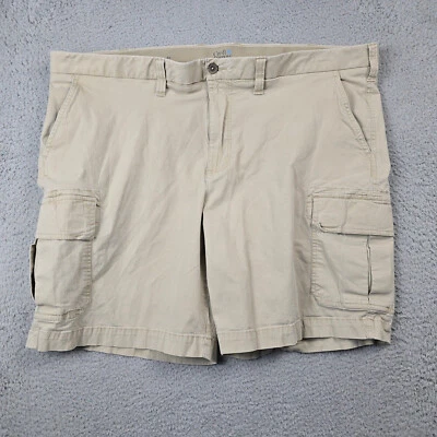 Croft Barrow Cargo Shorts Mens 48Wx 10in Beige Khaki Outdoor Stretch Waist Chino - Image 1 of 4