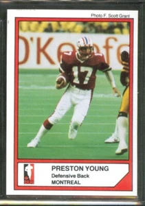 Jogo CFL #59 PRESTON JOVEN 1984 Simon Fraser Montreal ALOUETTES - Imagen 1 de 2