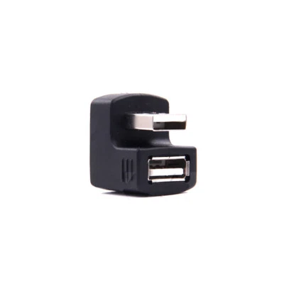 USB 2.0 A Male To Female 180 Degree Angled Converter Adapter Connector M/F - Image 1 of 3
