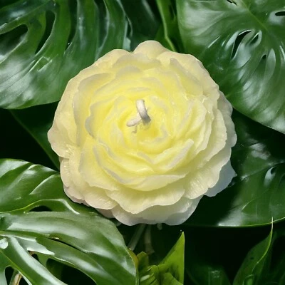 Vela de cera de abejas con flor de peonía, velas de flores de primavera, vela sin perfume de peonía. Foto 1 de 4