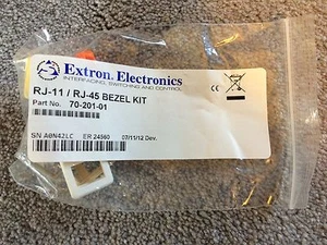Extron Electronics 70-201-01 RJ-11 / RJ-45 Bezel Kit Package  - Picture 1 of 2