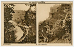 Wye Valley Symonds Yat Railway The Yat Rock Old Sepia Photo Postcard - Foto 1 di 2