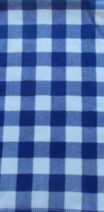 FULL UNCUT BLUE and WHITE CHECK Print Cotton Kitchen Towel - Picture 1 of 1