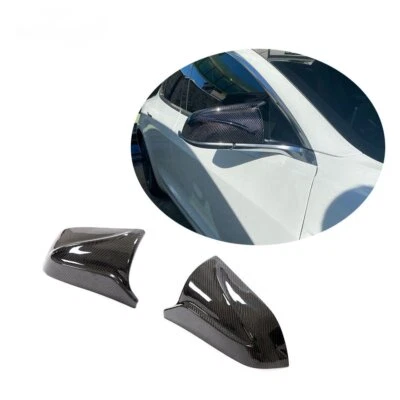 Tapas de espejo de carbono real adecuadas para Tesla Model 3 2017-2023 22 21 20 Foto 1 de 4