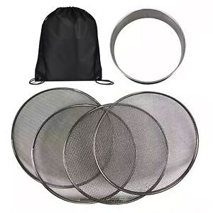 ToolTreaux Interchangeable Fine Mesh Sieve Set with Drawstring Backpack, 6pc